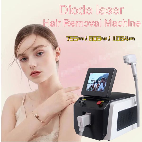 

ce approved portable 808 diode laser hair removal machine factory price 755 808 1064nm skin rejuvenation, Black