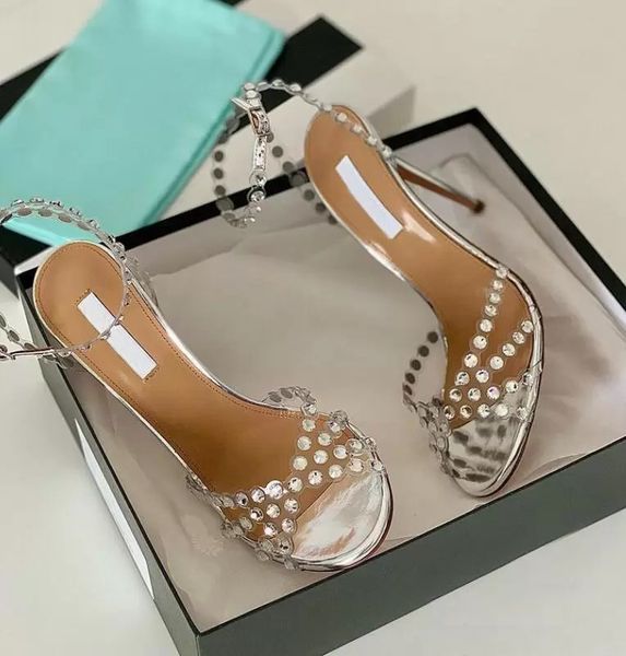 

luxury summer tequila leather sandals shoes aquazzus strappy crystal-embellish high heels lady gladiator sandalias party wedding bridal eu35, Black