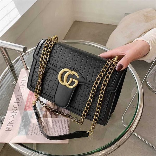 

2023 designer bag handbag trendy bags alligator net red small women's single niche chain messenger
