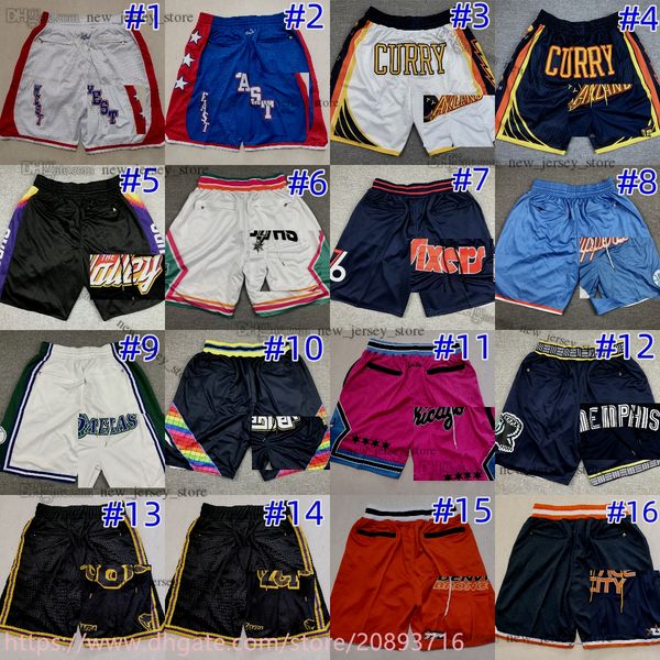 

just don new basketball pocket shorts hip pop pant with pockets zipper sweatpants blue white black red green purple short stitched quality b