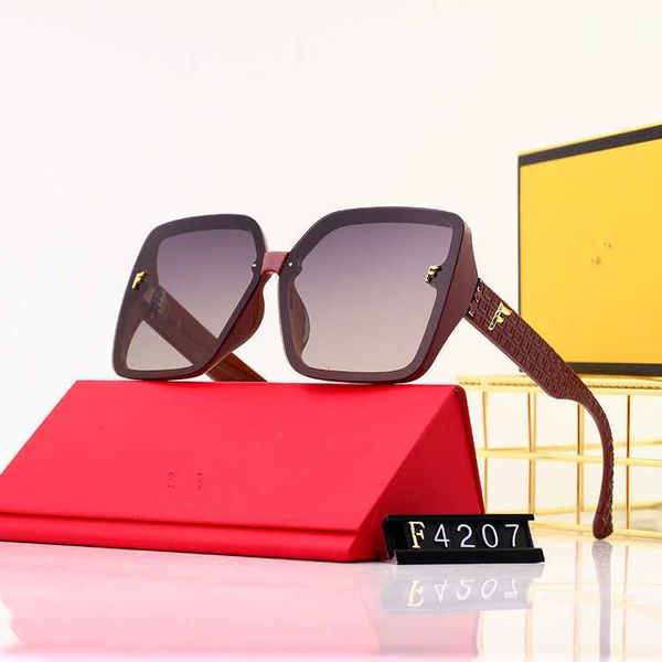 

F Letter Sunglasses fund Full frame sunglasses 2022 fashion new square large ins net Red tide drainage