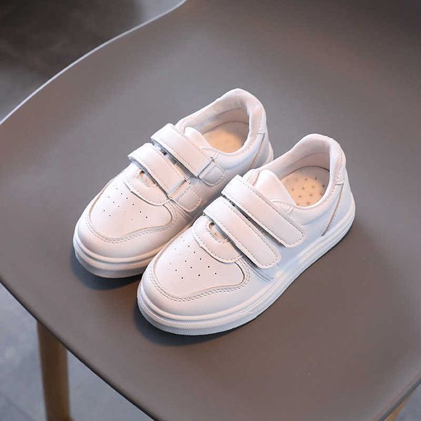 

athletic outdoor spring autumn kids sneakers girls casual shoes boys sport running shoes leather white shoes breathable child boat shoes tod, Black