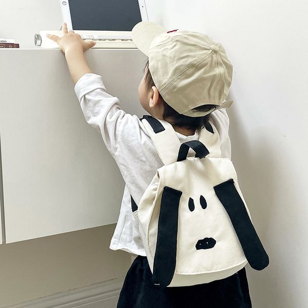 

backpacks dog kids backpack canvas cute cartoon baby bag for girls travel children boys infant shoulder bags kindergarten 230329