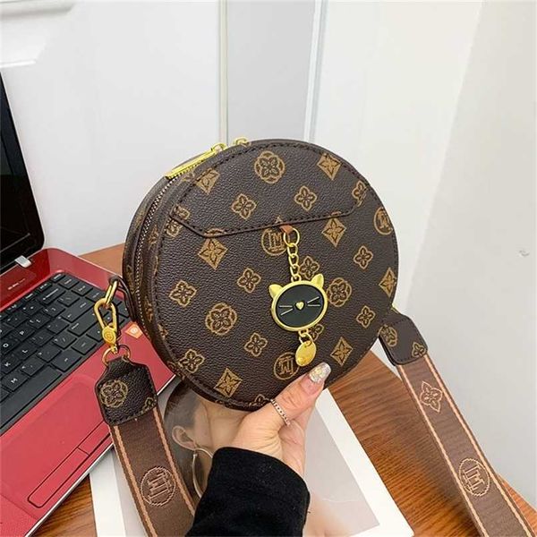 

designer bag handbag bags summer women's printed cake foreign style single messenger small round