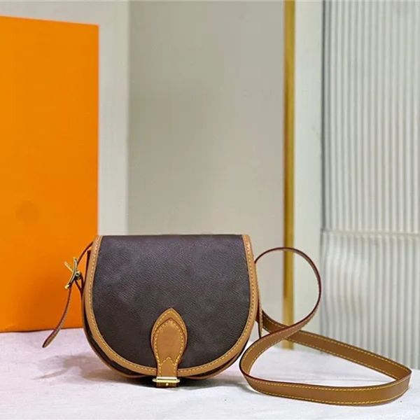 

luxurys handbags tambourine crossbody bag with adjustable straps shoulder handbag mini bag m44860 leather shell pocket lady pochette party b