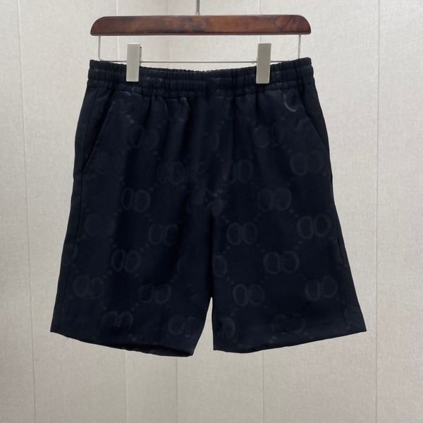 

summer men shorts cotton linen blend canvas material designer pants fashion casual high street hip hop sports running printing black shorts, White;black