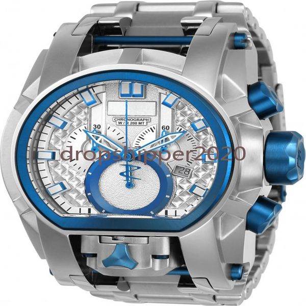 

invincible watch model25211 reserve bolt zeus men swiss stainless steel plated dual dial 52mm men quartz watches276c, Slivery;brown