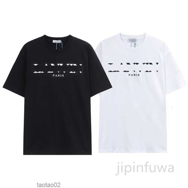 

lanvins t-shirts 2023 spring summer mens women fashion letter printed short sleeve t shirts crewneck tees usa uk high street sweatshirt lki1, Black;brown