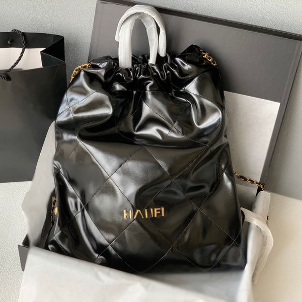 

womens large backpack 22 bags black diamond lattice quilted drawstring purse large capacity gold metal hardware matelasse chain shoulder max
