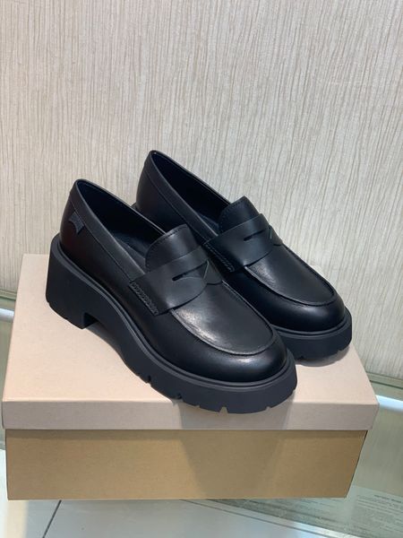 

women shoes camper black leather loafers milah walden original box real genuine leather 36-39