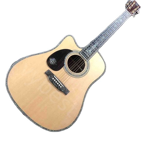 

lvycustom cutaway solid spruce koa back side acoustic guitar in left handed