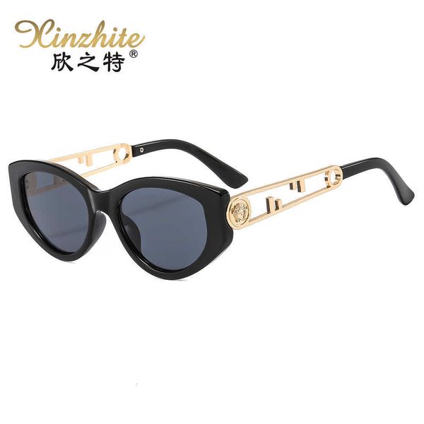 

F Letter Sunglasses fund Personality Double f beauty head decorative sunglasses Fan family cat's Eye net red street photography glasses