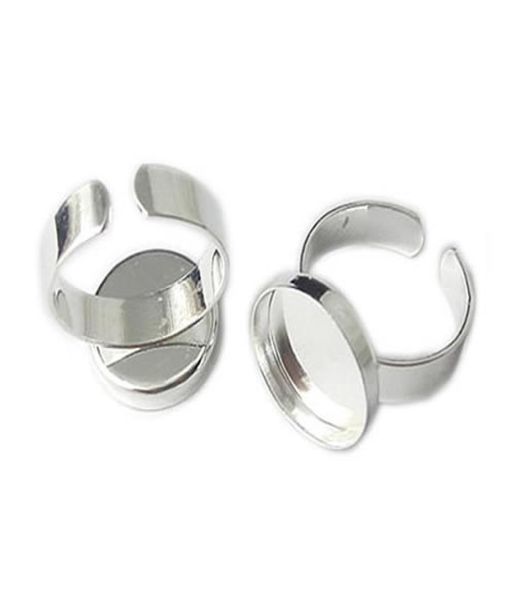 

beadsnice bronze bezel ring blank unique jewelry adjustable rings with 15mm round cameo setting ring bases for your jewelry making8152193, Slivery;crystal
