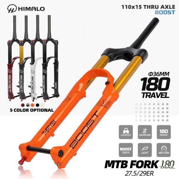 

bike groupsets himalo suspension fork dh am down hill thru axle boost rebound adjustmen 110mm15mm travel 180mm mtb air bicycle part 230329