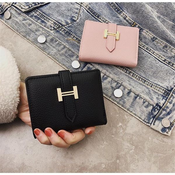 

women's wallet short letter cute zero coin purses bag girl small lady wallets cardholder262g, Red;black
