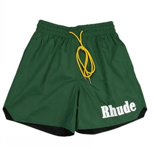 

rhude mens shorts athletic casual mesh short men womens classic beach fashion luxury designer casual street hip hop couples basketball short, White;black