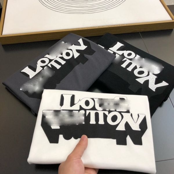 

2023 summer mens designer t shirt casual man womens tees with letters print short sleeves sell luxury men hip hop clothes s-5xl, White;black