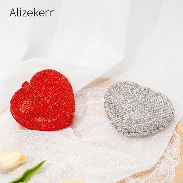 

evening bag heart shaped crystal clutch bag women designer chic boutique novelt