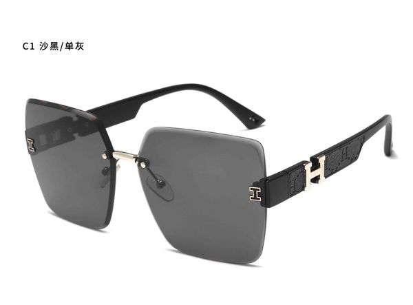 

spring 2023 new trend frameless sunglasses 7710, White;black