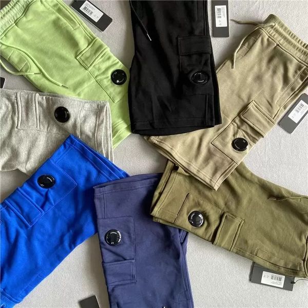 

summer men shorts slim beach pants cp designer pants classic lens decorative shorts mens short sweatpants, White;black