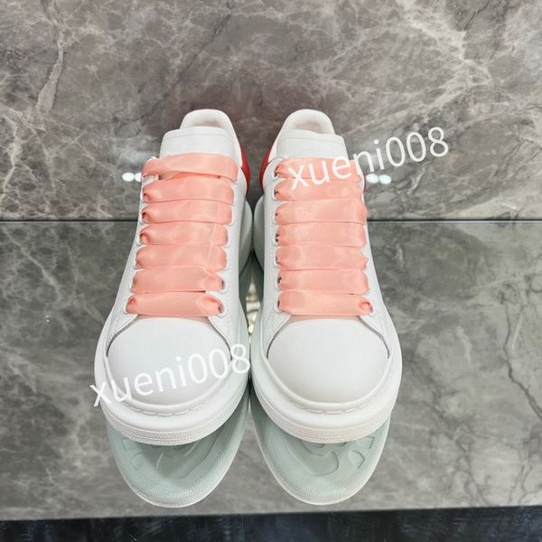 

designer casual shoes women travel leather lace-up sneaker cowhide fashion lady flat designer running letters woman shoe platform men gym sn, Red;white