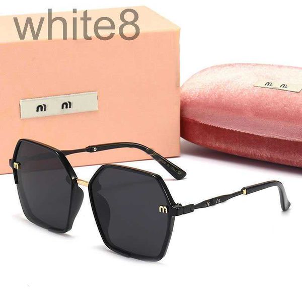 

designer desiner sunlasses miui m fashion end men's women lare frame tourism seet p miu leisure drivin avel black shun, White;black