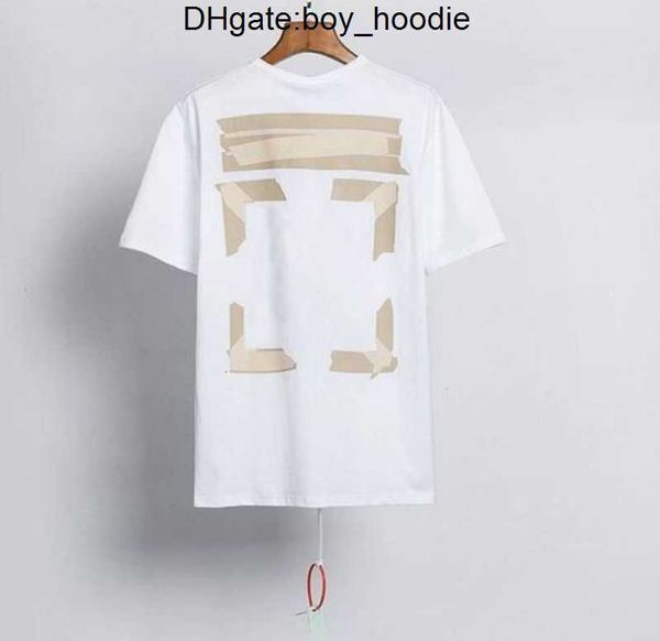 

summer fashion brand offs mens t shirts ow religious oil painting direct spray arrow tshirts hip hop short sleeve loose men tees women y5, White;black