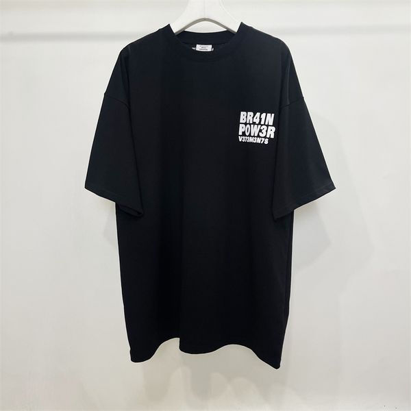 

t-shirt men women back letter print tees short sleeve t shirt, Black;brown