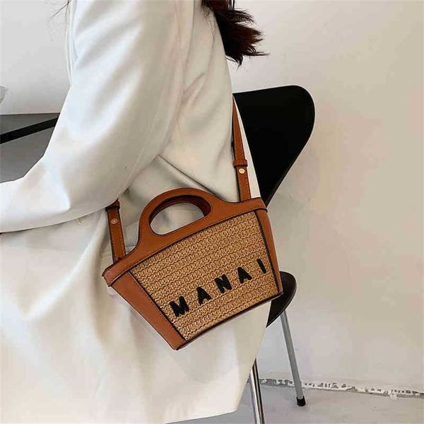 

2023 designer bag straw bag women's summer 2023 new fashion portable vegetable basket beach bag