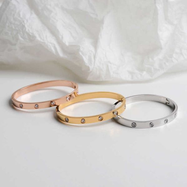

designer bracelet carti jewelry bangle fashion light luxury simple ins minority indifference titanium steel bracelet female personality red, Black