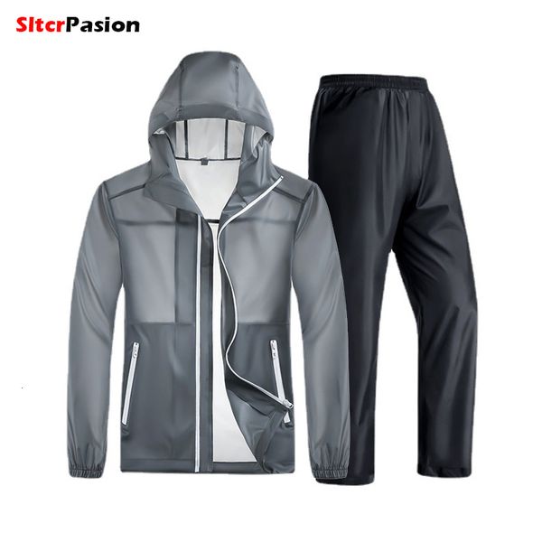 

rain wear motorcycle raincoat rainsuit ultra thin jacket pants waterproof hat pocket capa de chuva motoqueiro motociclista chubasqueros 2303