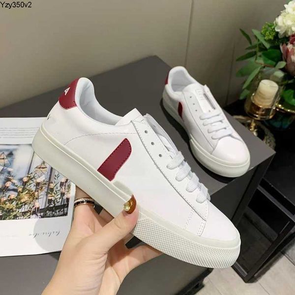 

new mens veja v-10 leather extra sneakers women esplar calfskin trainers fashion white low-chaussures breathable running shoes us4-11 zxcs