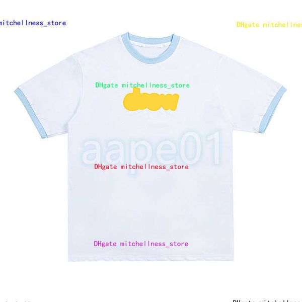 

luxury fashion brand mens t shirt letter print short sleeve round neck summer loose t-shirt white, White;black