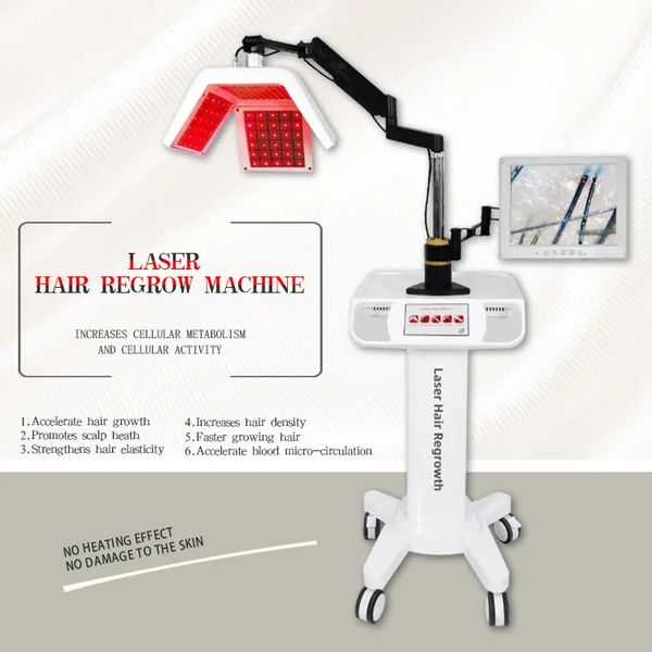 

beauty items 5 in 1 vertical 650nm diode laser hair growth anti-hair loss stimulate follicles scalp hair care machine