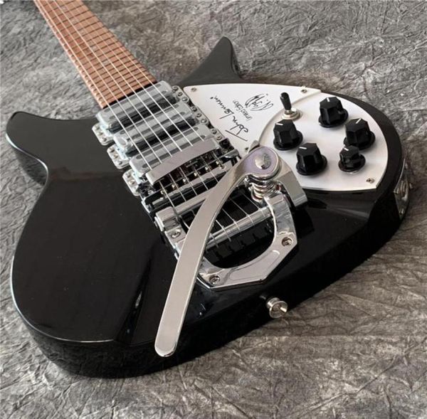 

promotion john lennon 325 short scale length 34 inches 6 string black electric guitar bigs tremolo gloss paint fingerboard4492800