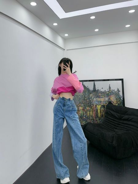 

women's jeans 2023ss spring luxury women asymmtrical denim female chic cowboy trouse ddxgz2 217 230329, Blue