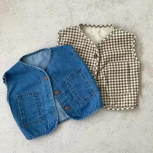 

waistcoat baby denim vest sleeveless jacket solid infant casual coat fashion boys girls vest cardigan kids clothes 230329, Camo