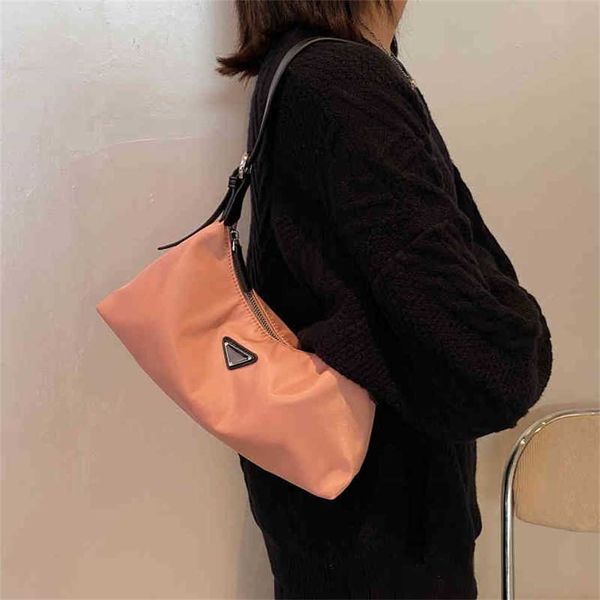 

2023 designer bag female autumn fashion portable small black leisure nylon cloth single shoulder armpit bag
