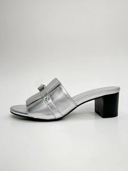 

women's thick heel slippers outdoor summer leather slippers designer slippers beach sandals leisure resort slippers plus size 35-44, Black