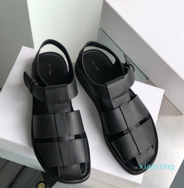 

shoes women the row fisherman sandals original box genuine real calfskin leather