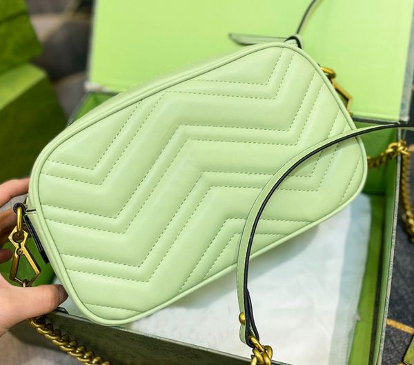 

luxury designer bag shoulder handbags g quality high fashion women wallets clutch totes crossbody cowhide classics matcha green chain camera