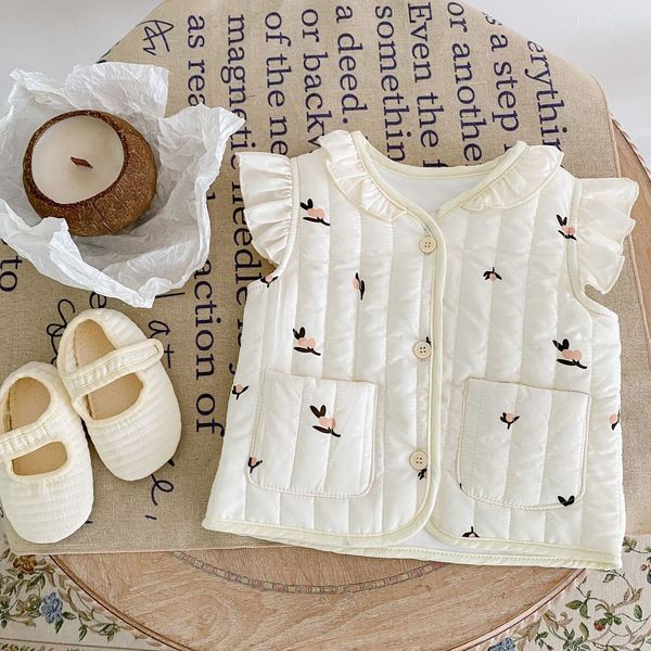 

waistcoat korean style 0-2 years baby girls all matching cotton vest little girl infant toddler floral printing vests 230329, Camo