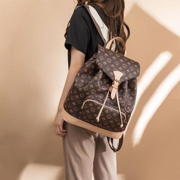 

backpack style luxury print design women's travel bag casual fashion pu student large capacity ladies o0ez#3008