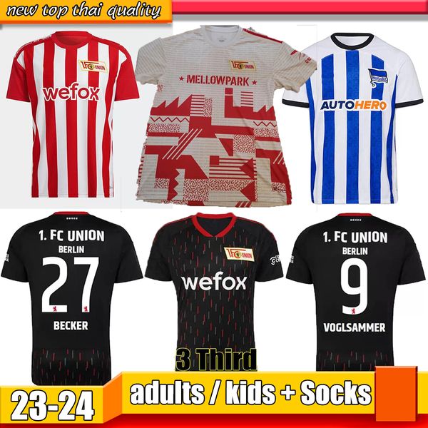 

22/23/24 union berlin soccer jerseys hertha bsc special piatek cunha cordoba darida stark 2022 2023 kruse haraguchi trimmel teuchert friedri, Black;yellow