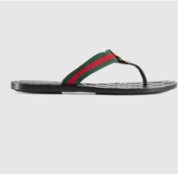 

2021 designer woman slippers men slipper gear bottoms flip flops women luxury sandals fashion causal flip flop size 35-42, Black
