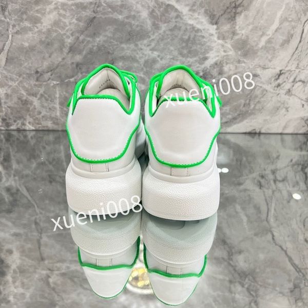 

new designer casual shoes reflective chain reaction sneakers triple black white suede blue yellow fluo tan luxury mens women shoe designer t, Red;white