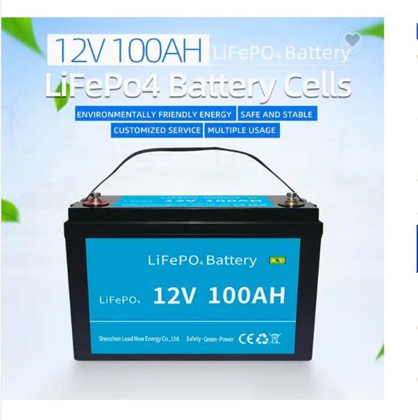 

energy storage battery pack lifepo4 12v 12.8v 100ah 200ah lithium iron phosphate pack built-in bms for inverter rv ev golf cart vans cell