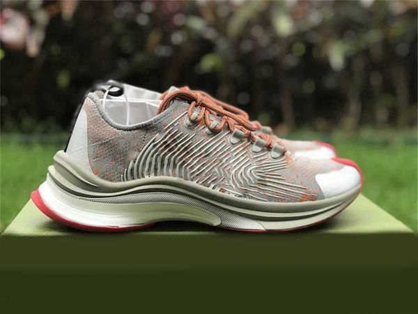 

desinger men's run sneaker shoes double g red black beige blue white grey orange technical m-waves knit fabric women outdoor sports wit