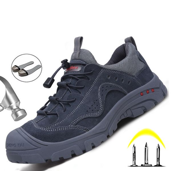 

dress shoes work steel toe safety men boots punctureproof mens construction sneakers 3648 230329, Black