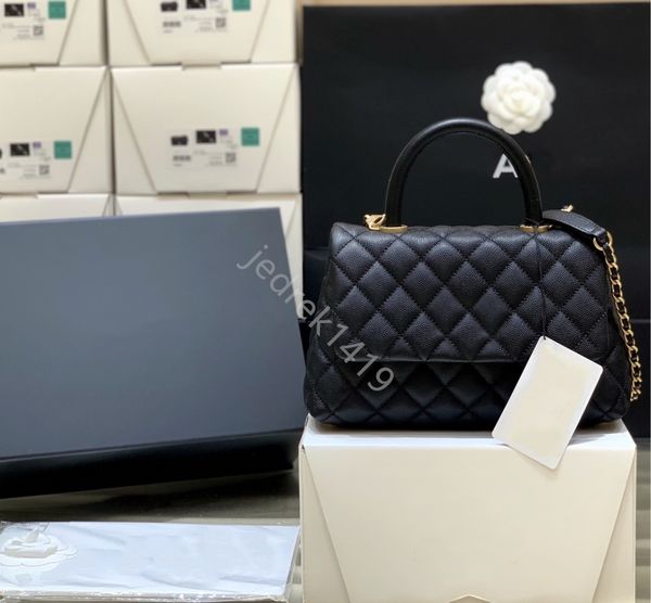 

designer channel tote bags fashion caviar cowhide handbags 10a classics coco handle shoulder bag lizard leather crossbody bag diamond lattic